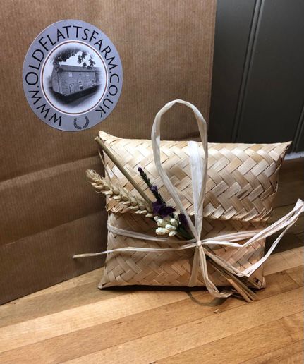 Bamboo scatter pouch for cremation ashes